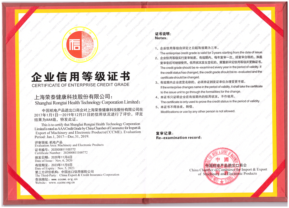 机电协会AAA信用等级证书